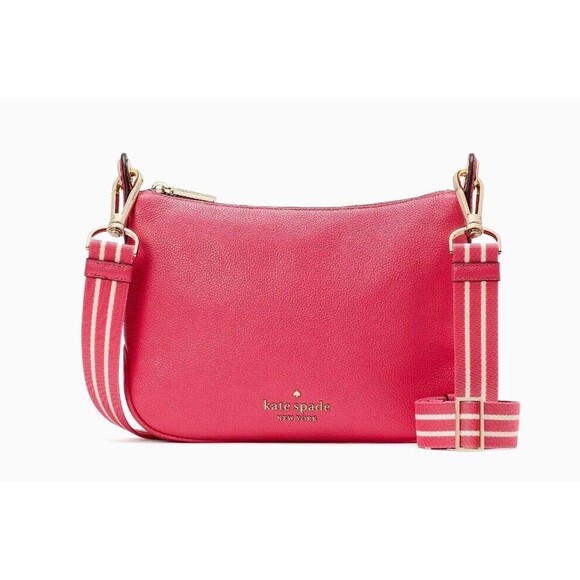 New Kate Spade Rosie Small Crossbody Pebbled Leather Tropical Pink - Picture 1 of 4